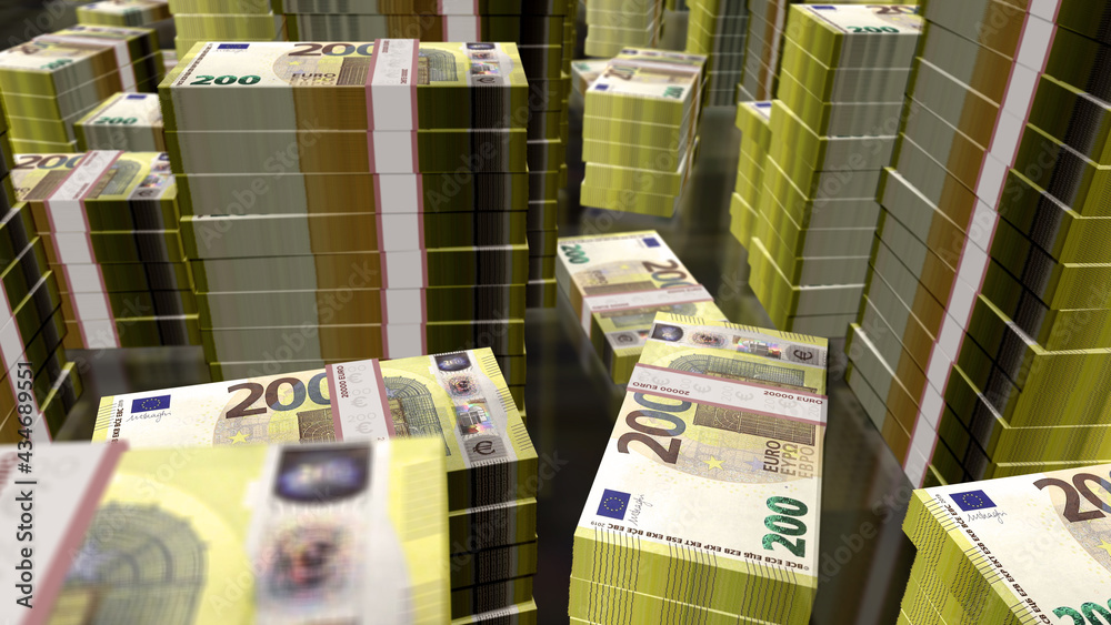 Euro money banknotes pack Euro money banknotes pack