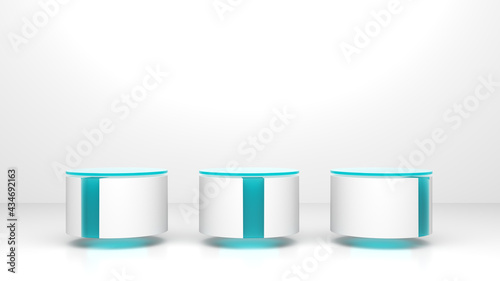 Stand or podium, pedestal, for display or showcase cosmetic or other products 