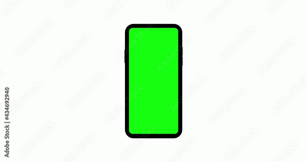 mobile phone smartphone green blank screen. video animation mobile phone smartphone green blank screen. video animation