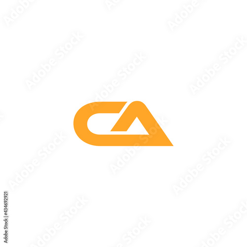 ca letter logo design with white background 