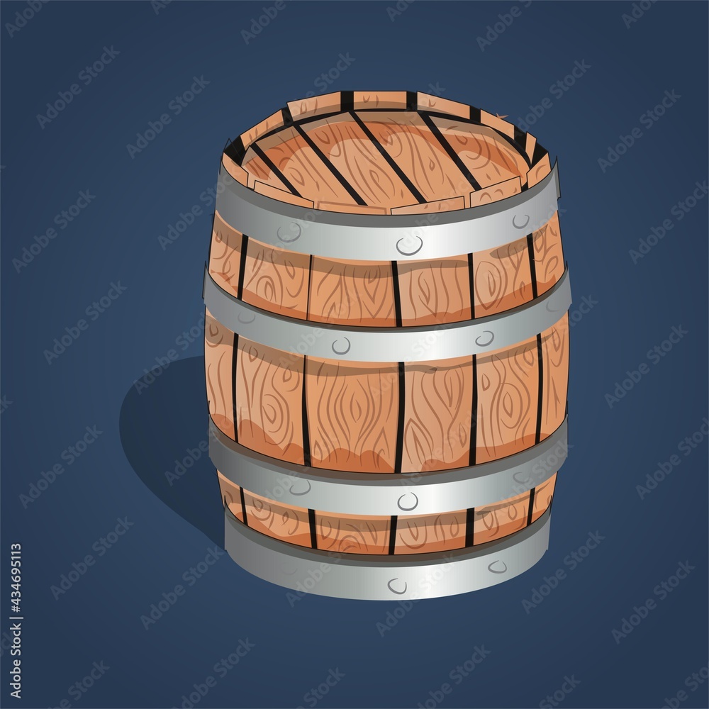 3D Wooden Barrel Cartoon Illustration 3D Wooden Barrel Cartoon Illustration
