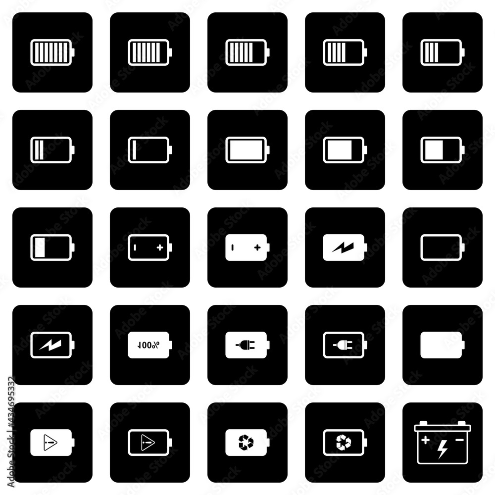 battery icon set vector sign symbol battery icon set vector sign symbol