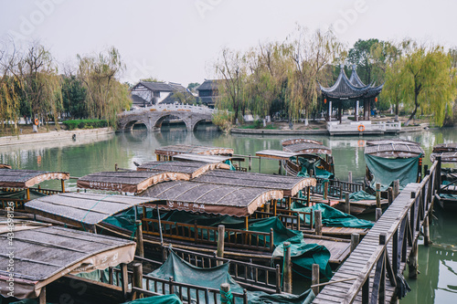 Ancient town of Luzhi, Suzhou, China, natural scenery photo