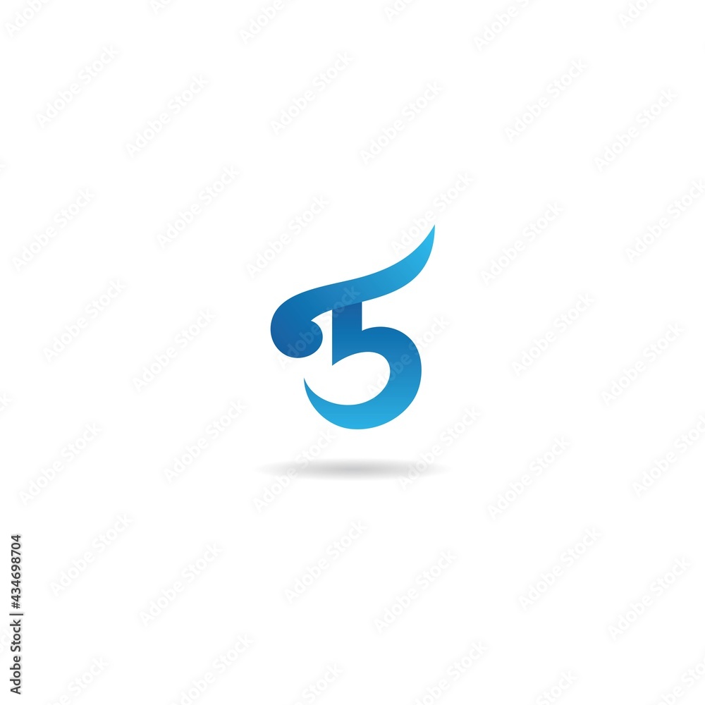 number 5 logo design icon number 5 logo design icon