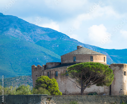 Old genoese citadel in Saint-Florent with wonderful view of the mediterranean mountains. Corsica Island, France. © familie-eisenlohr.de