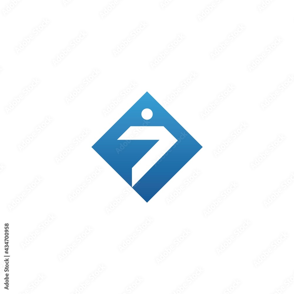 number 7 with box logo design icon template number 7 with box logo design icon template