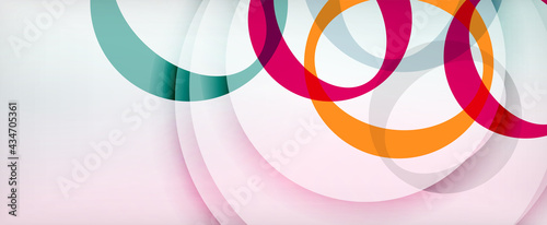 Ring geometric shapes, o letter repetition wallpaper. Abstract background for business or technology presentations, internet posters or web brochure covers