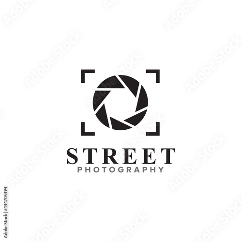 Street photography logo design template