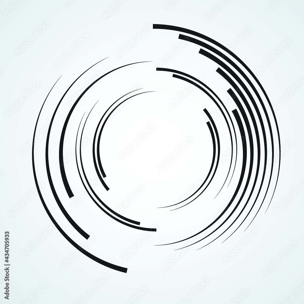 Lines in Circle Form . Spiral Vector Illustration .Technology round Logo . Design element . Abstract Geometric shape . Striped border frame for image Lines in Circle Form . Spiral Vector Illustration .Technology round Logo . Design element . Abstract Geometric shape . Striped border frame for image