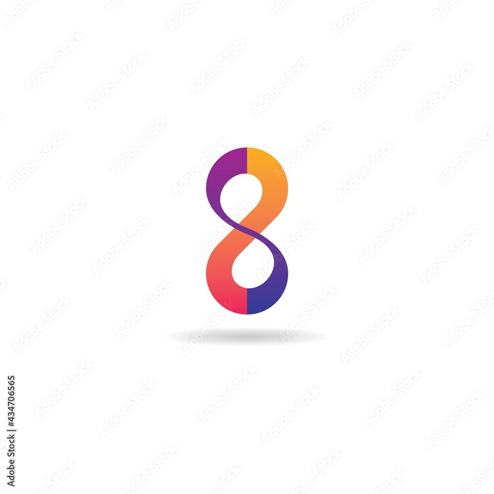 number 8 logo design icon template number 8 logo design icon template