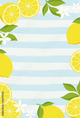 vector background with lemons for banners, cards, flyers, social media wallpapers, etc.