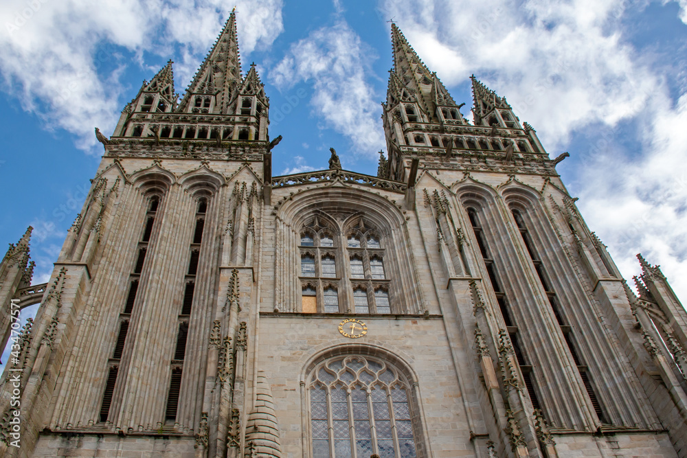 Quimper. Cathédrale Saint-Corentin. Finistère. Bretagne