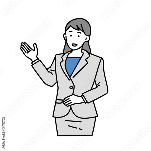 女性ビジネスパーソン　案内