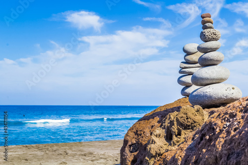 stones on the beach, Reunion island 