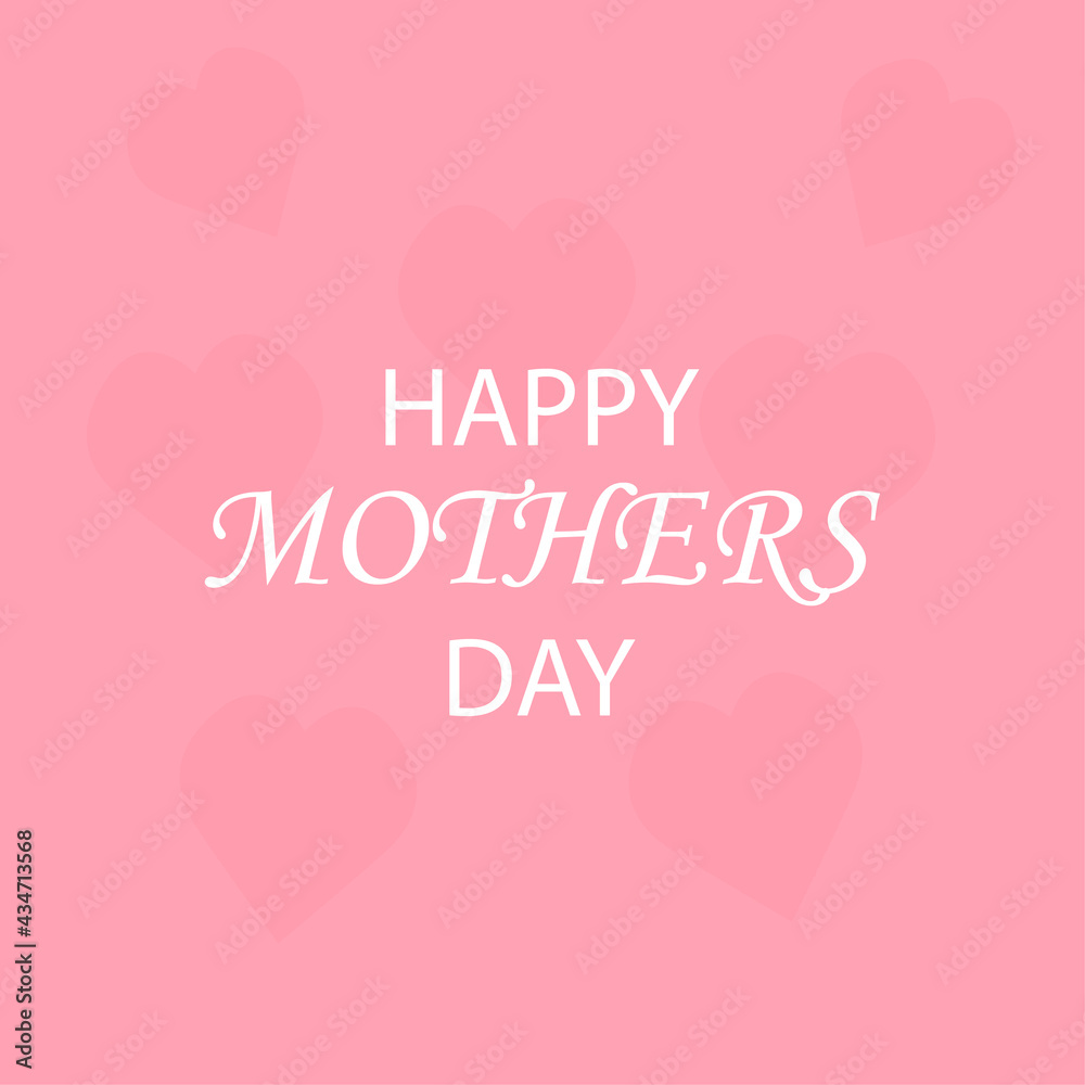 image of greeting card for mother's day on a white background, vector illustration