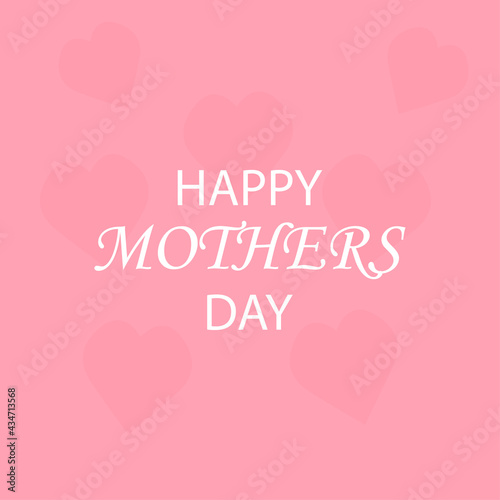 image of greeting card for mother's day on a white background, vector illustration