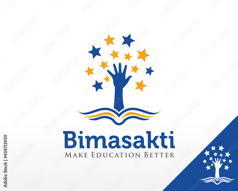 Obraz premium Education Logo. Leadership and Book Logo design Vector