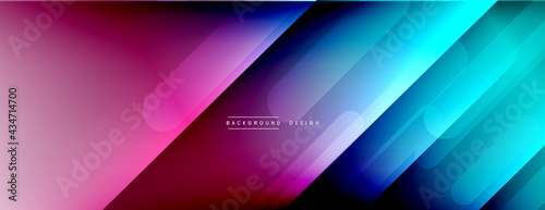 Dynamic lines abstract background. 3D shadow effects and fluid gradients. Modern overlapping forms