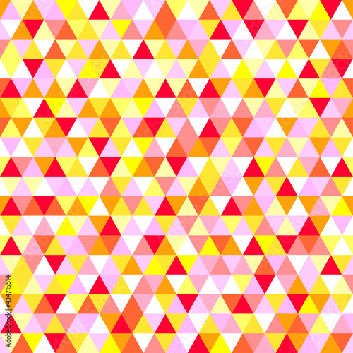 Seamless triangle pattern. Abstract geometric wallpaper of the surface. Cute background. Bright colors. Print for polygraphy, posters, t-shirts and textiles. Beautiful texture. Doodle for design