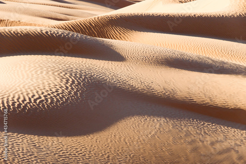 Fototapeta Naklejka Na Ścianę i Meble -  Abstract sand dunes landscape, desert of Sahara, South Tunisia