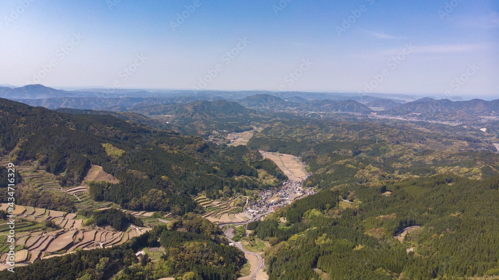 蕨野の棚田ドローン撮影, 佐賀観光