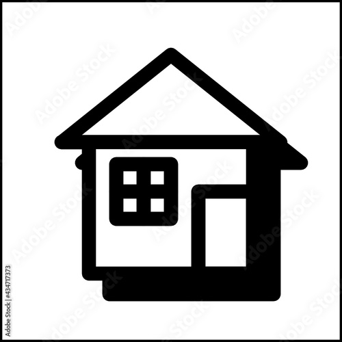 Standard house icon in flat design 05