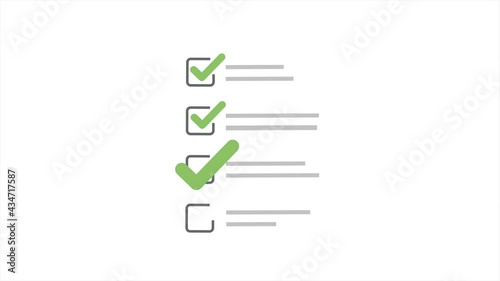 Check List Web Template 4k Animation. Motion Graphics