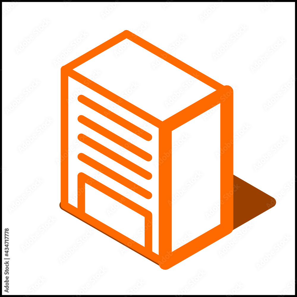 Standard building icon in isometric design 07 Standard building icon in isometric design 07