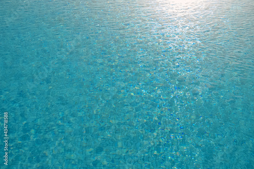 Surface of swimming pool with refreshing blue water. © Diana Vyshniakova