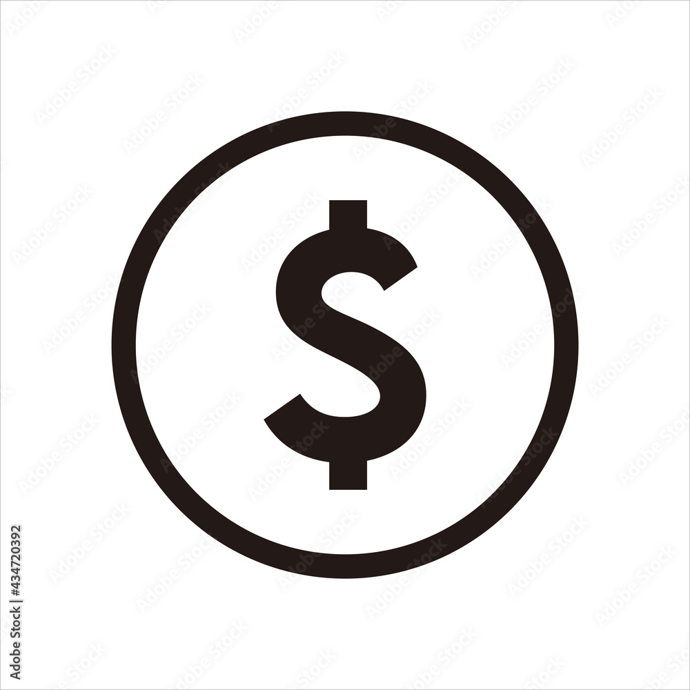 money coin dollar icon logo template vector money coin dollar icon logo template vector