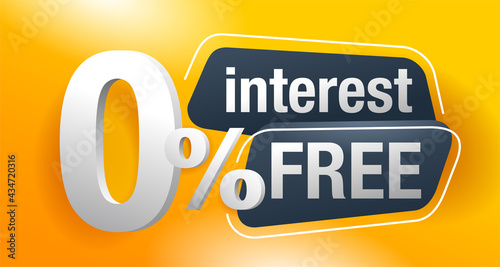 Interest free zero commission yellow banner 