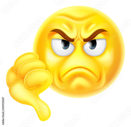 Thumbs Down Dislike Emoticon Emoji Cartoon Icon