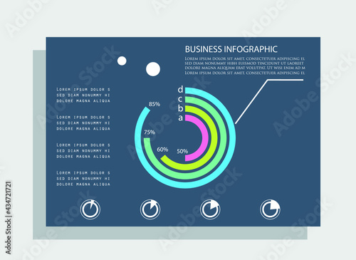 Infographic elements for annual reports