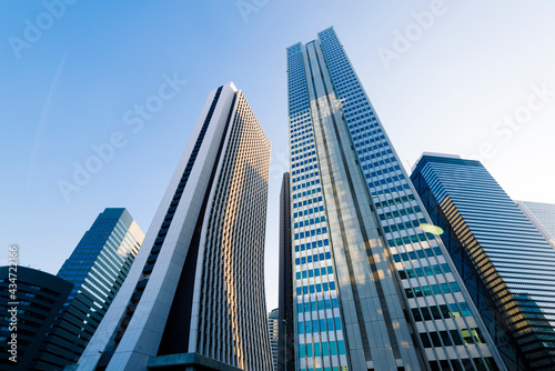 Tokyo skyscrapers in Shinjuku downtown and business district. Tokyo, Japan.