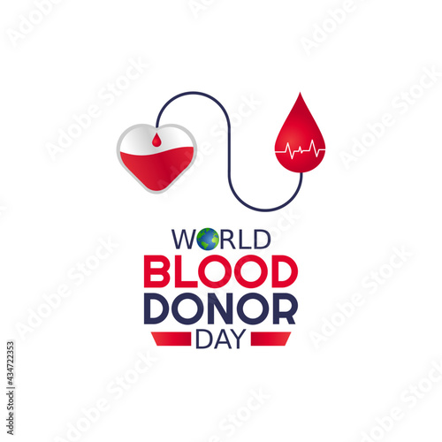 vector graphic of world blood donor day good for world blood donor day celebration. flat design. flyer design.flat illustration.