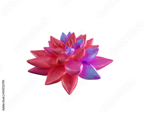 3d render of a cartoon flower