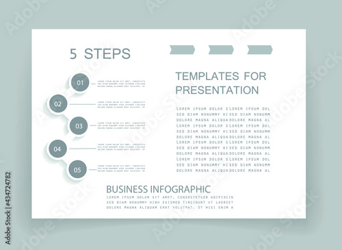 Brochure for business reports, cover layout and infographics
