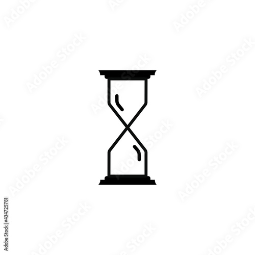 hourglass isolated on white background. Vector illustration in flat cartoon design. Webpage, banner, poster. 