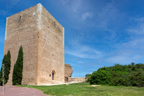Tower in medieval castle located in the city of Lorca, Murcia, Spain.