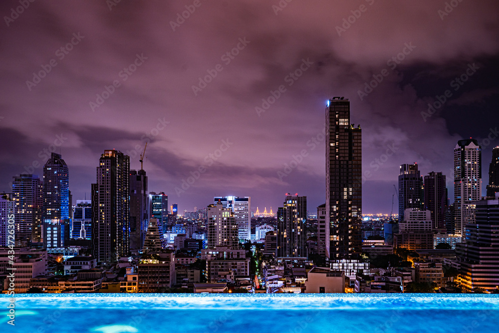 Fototapeta premium the panorama picture of the city landscape.
