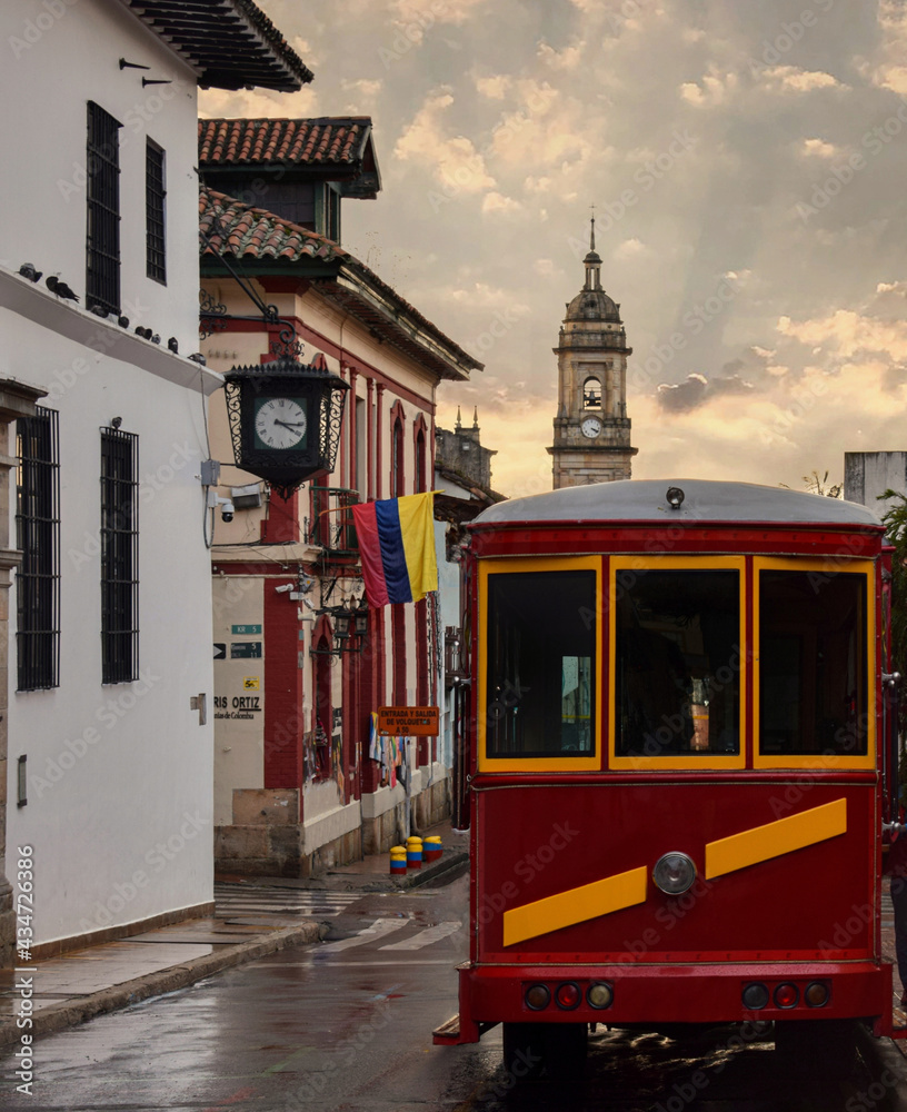 Urban landscape of the city of Bogota (Colombia) located in South America