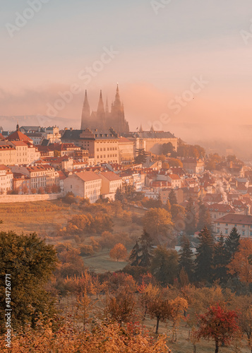 city, prague, panorama, architecture, view, castle, town, europe, church, cityscape, old, cathedral, czech, night, travel, building, tower, skyline, sky, sunset, landscape, urban, landmark, autumn