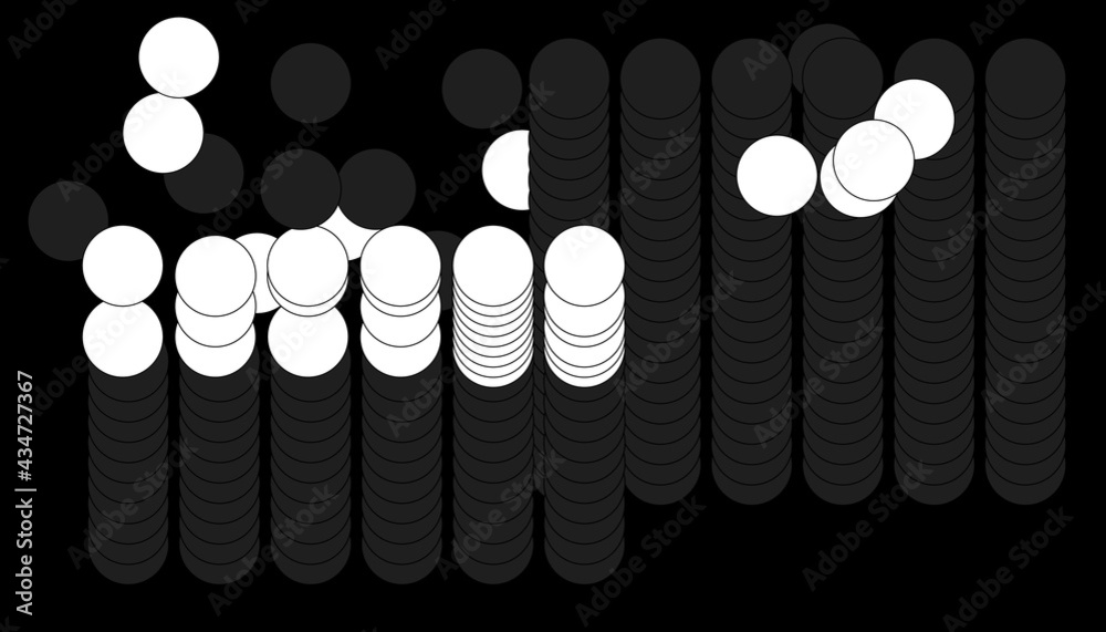 Contemporary poster, cover background template design. Abstract circular geometric shapes composition. Trendy conceptual illustration. Creative minimalist artistic. Graphic resource, wall decoration.