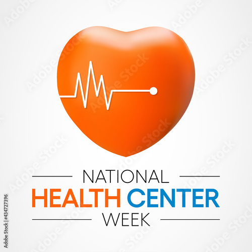 National health Center week is observed every year during August, to raise awareness about the mission and accomplishments of America's health centers over the past five decades. Vector illustration.