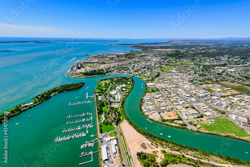 View of Gladstone from marina area, Queensland photo