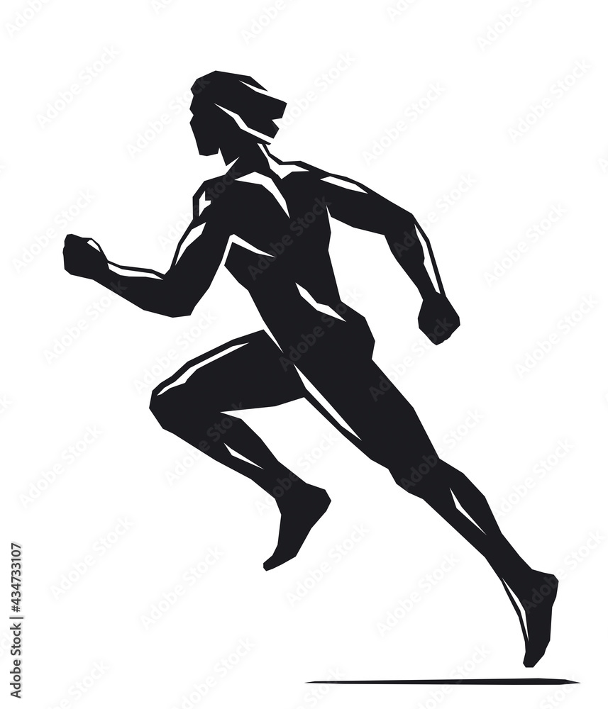 Abstract athletic running man illustration Abstract athletic running man illustration