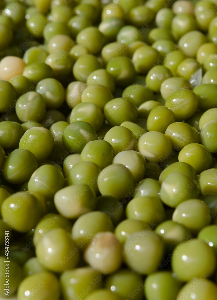 Green and fresh green peas and peas taken up close Green and fresh green peas and peas taken up close