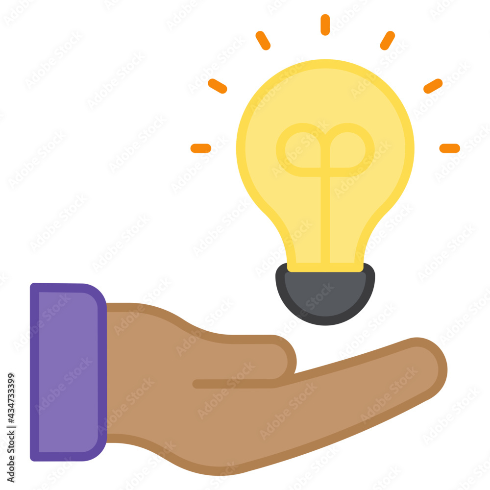 A flat design, icon of idea care A flat design, icon of idea care