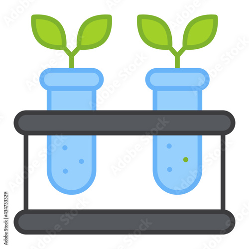 A flat design, icon of tubes plant