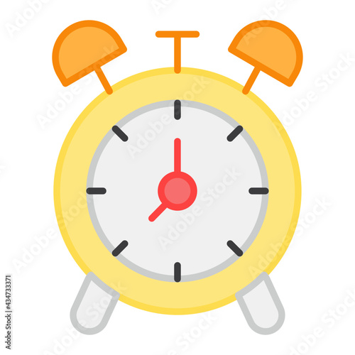 A flat design, icon of alarm